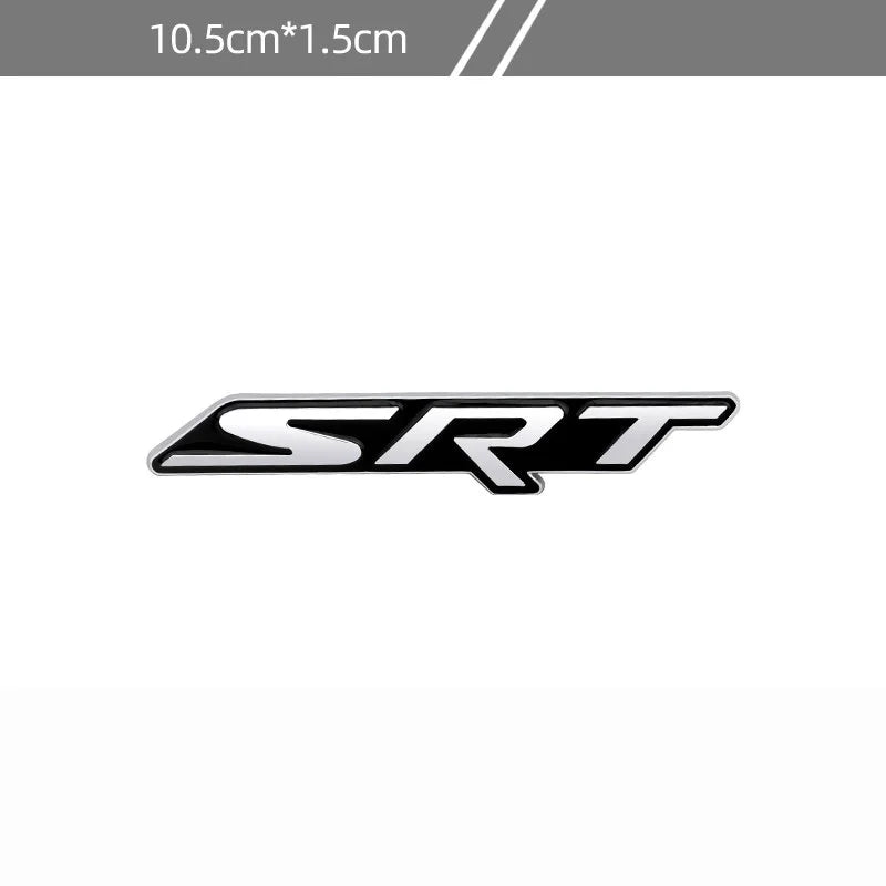 Silver metal SRT grille emblem sticker accent