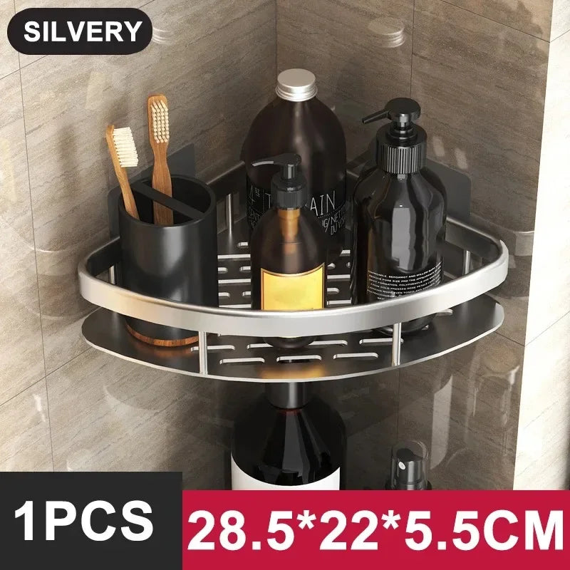 Étagère Murale en Aluminium pour Salle de Bain et Cuisine