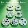 Various high-quality LED light sources and boards with different sizes and features shown on a green background.
