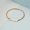 Bracelet de cheville avec initiale personnalisée en acier inoxydable