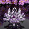 Crystal Lotus Flower Figurine – Elegant Glass Tabletop Decor