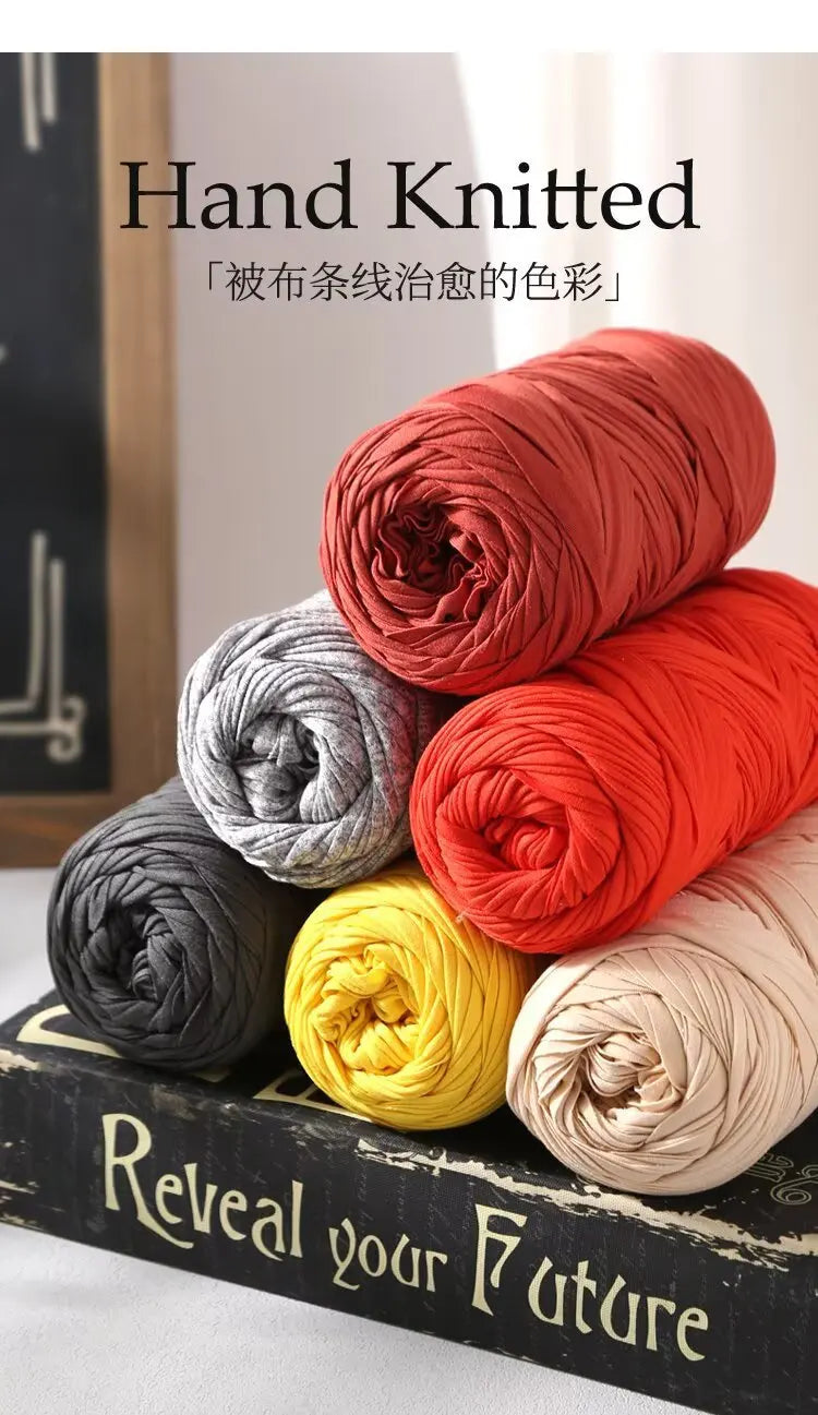 Elastic T-Shirt Yarn for Crochet and Knitting (2-Pack, 50m Each)