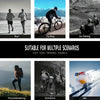 A collage showing various activities like running, cycling, go fishing, mountaineering, outdoors, and skiing using a floral b