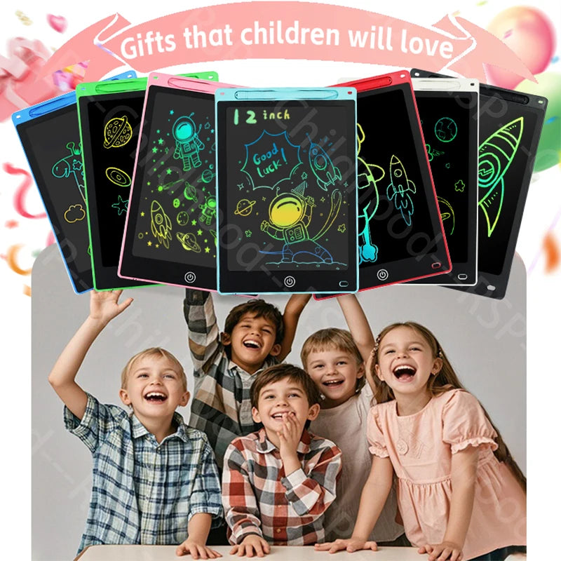 12-Inch LCD Writing Tablet for Kids – Reusable Electronic Drawing Board