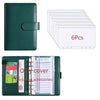 A6 PU Leather Budget Binder with Cash Envelope Organizer