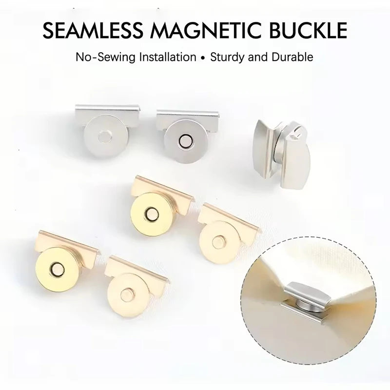 Metal Magnetic Snap Buttons for Sewing & Crafts (5 Pairs)