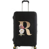 Elastic Luggage Cover with Gold Letter Design