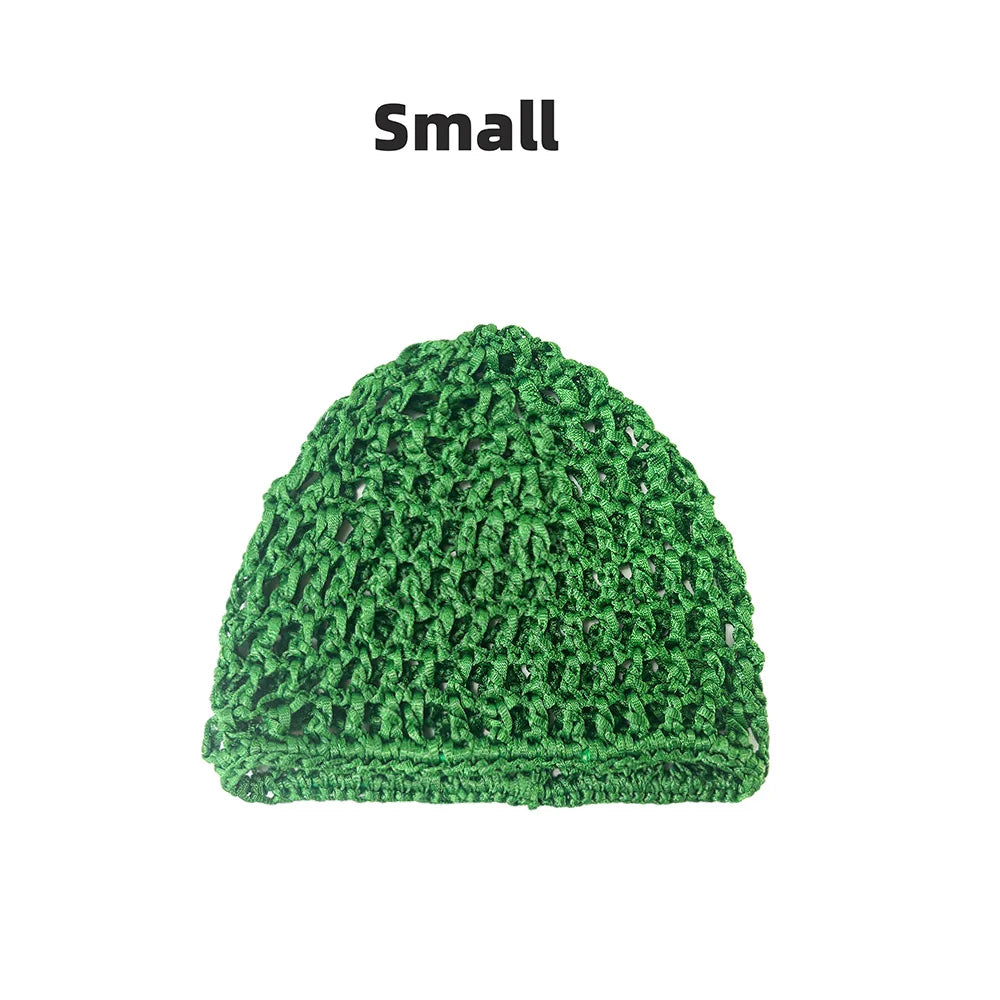 Hand-Crocheted Mesh Hair Net Cap for Women