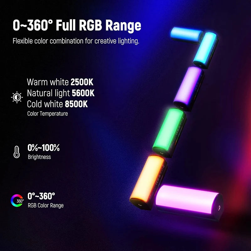 Magnetic Handheld RGB Light Wand for Photography & Video