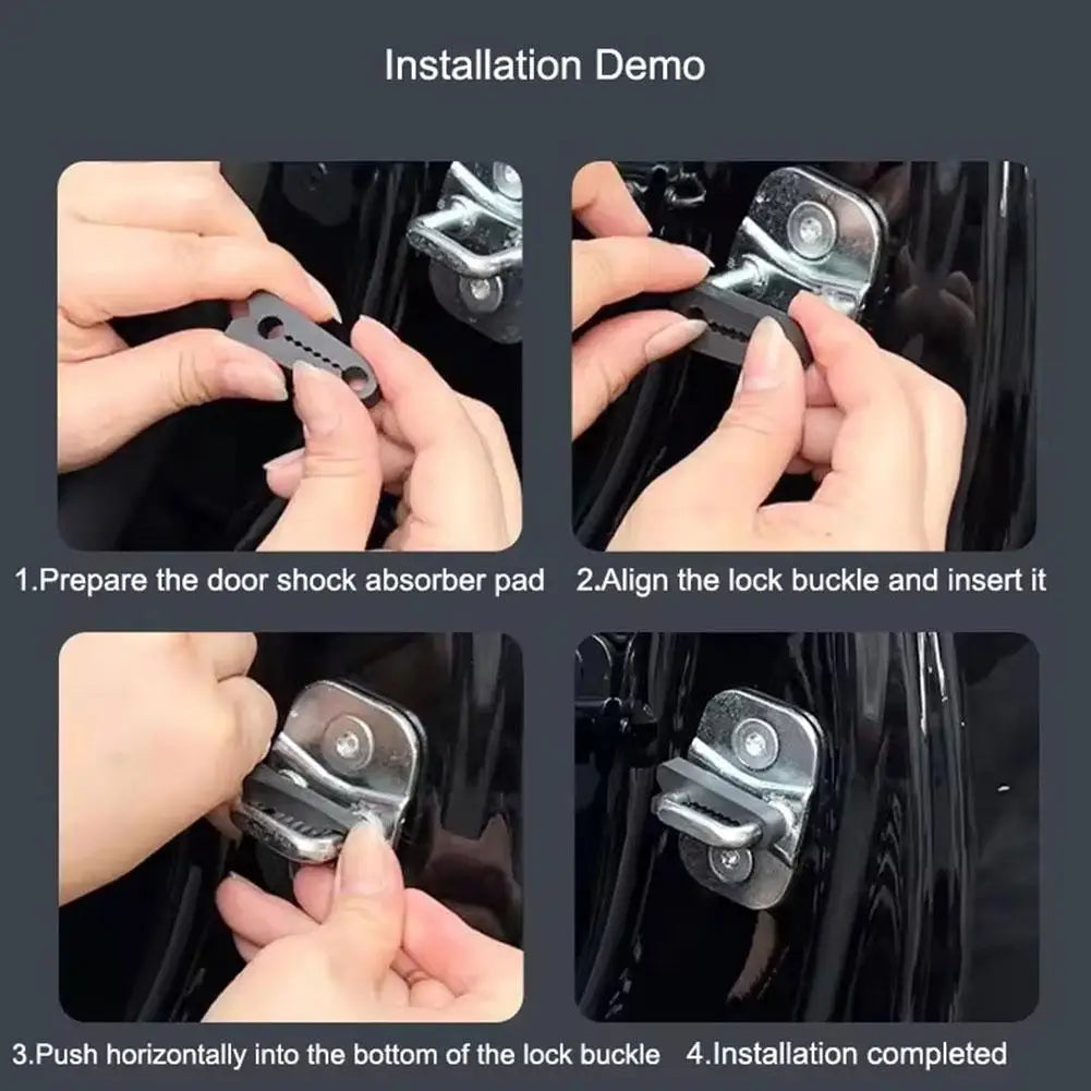 Silicone Car Door Lock Protectors – Noise Reduction & Anti-Collision Covers (Set of 4)