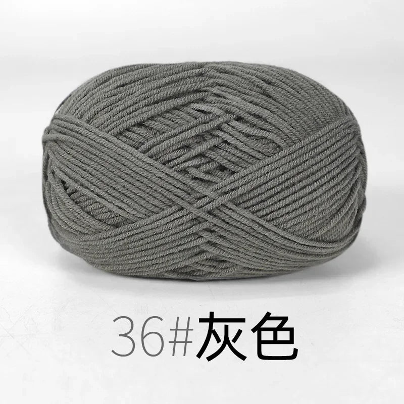 4-Ply Soft Cotton Blend Yarn for Knitting and Crochet