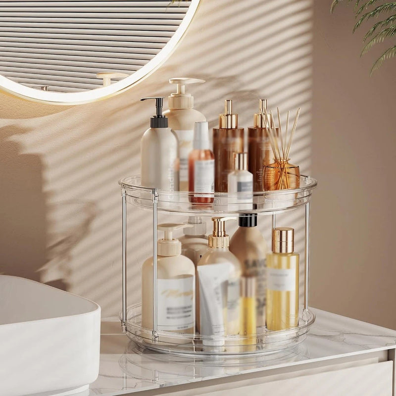 Two-Tier Rotating Spice & Condiment Organizer