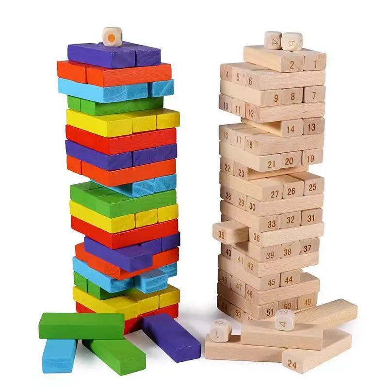 Colorful Wooden Balance Stacking Game for Family Fun