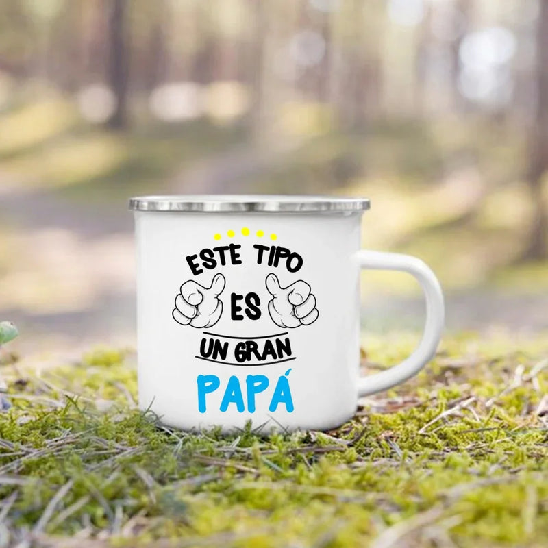 Mug de Camping en Émail « Meilleurs Parents »