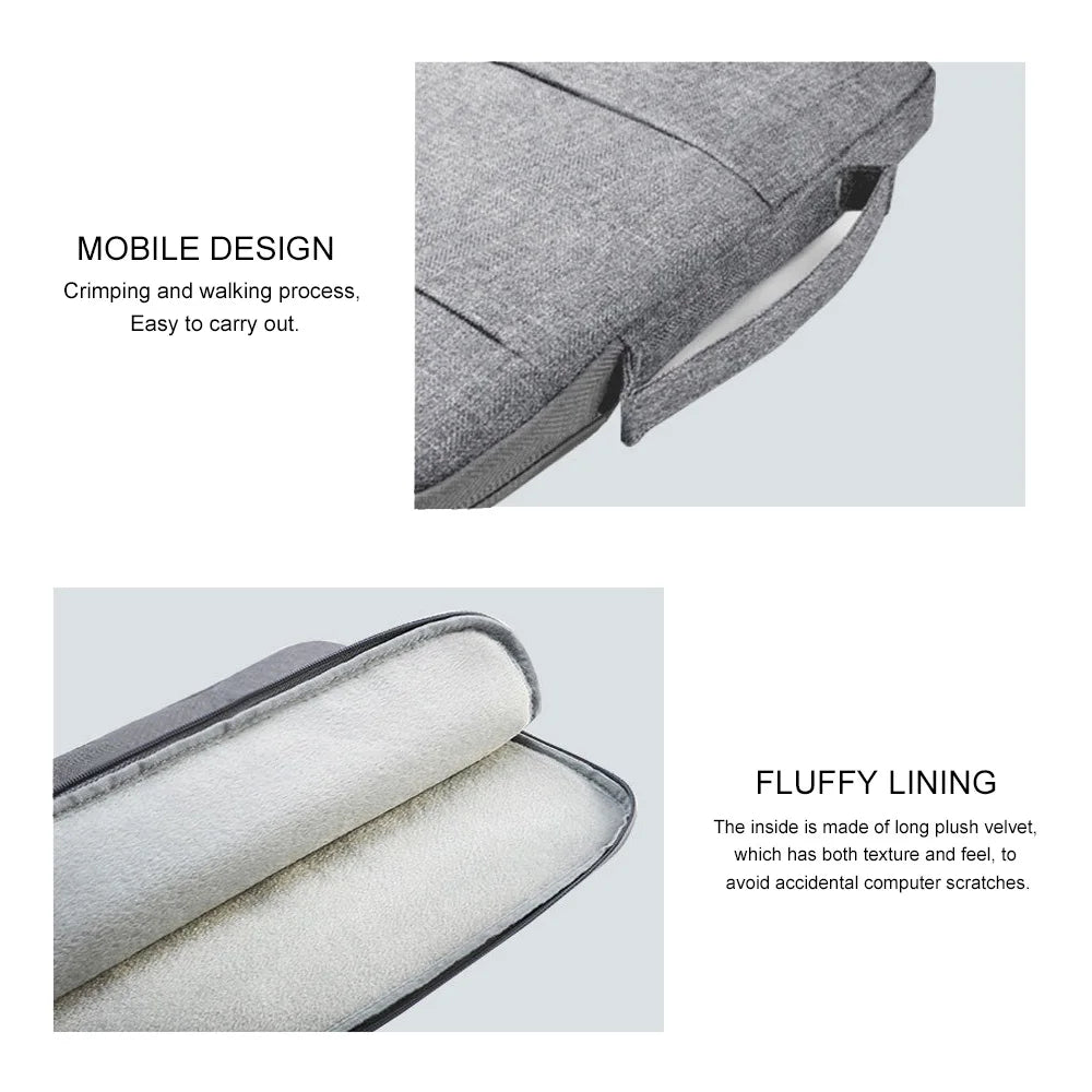 Waterproof Wool Felt Laptop Sleeve with Zipper Closure