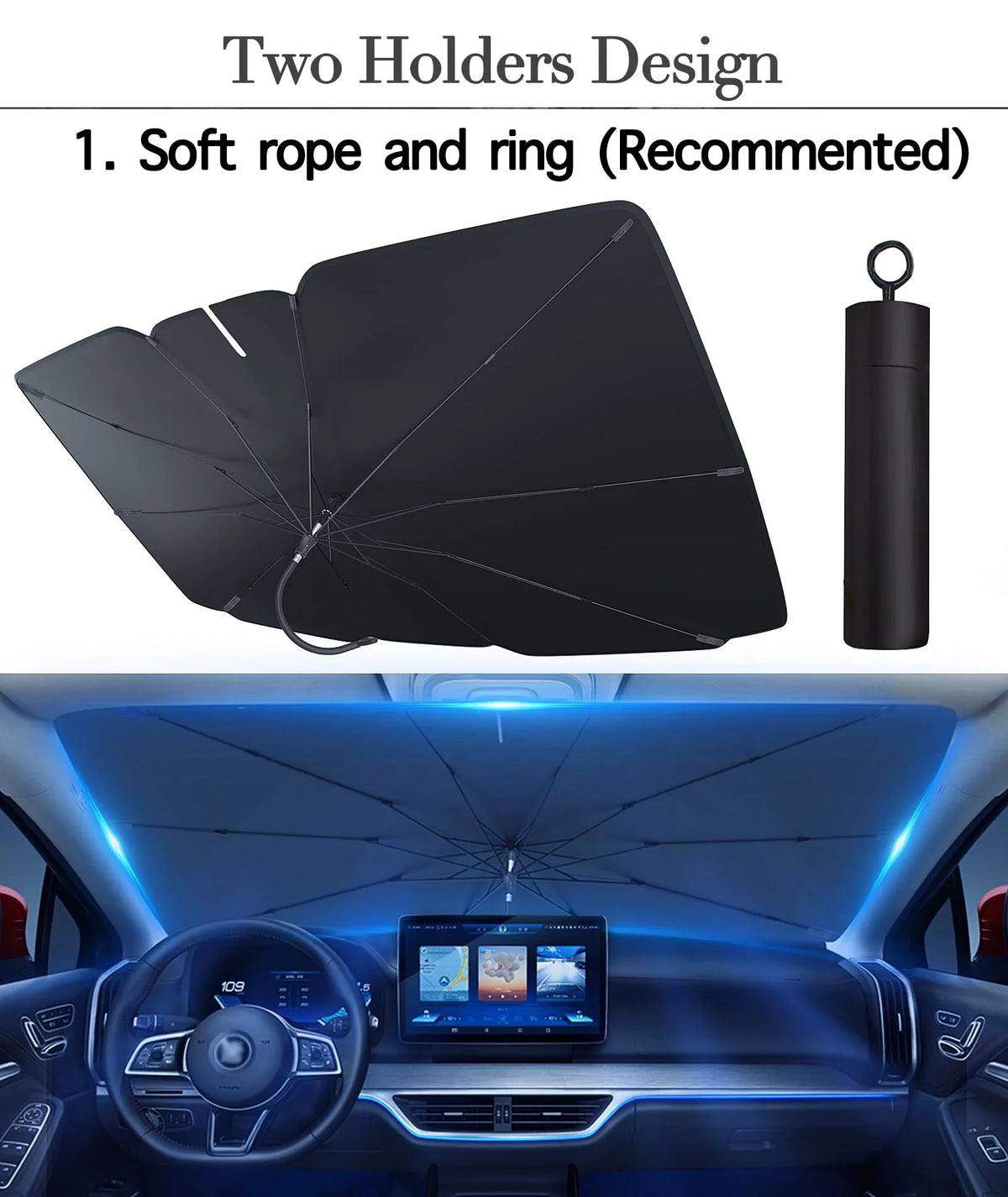 Foldable Car Windshield Sun Shade Umbrella