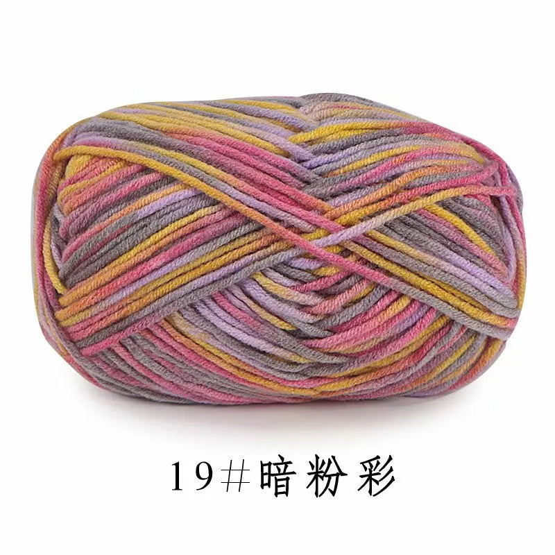 Section-Dyed Milk Cotton Yarn for Knitting and Crochet