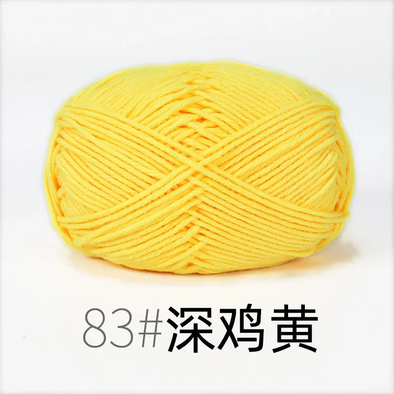 4-Ply Soft Cotton Blend Yarn for Knitting and Crochet