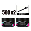Two tubes of car grease lubricant for sunroof tracks and door hinges with a brush included