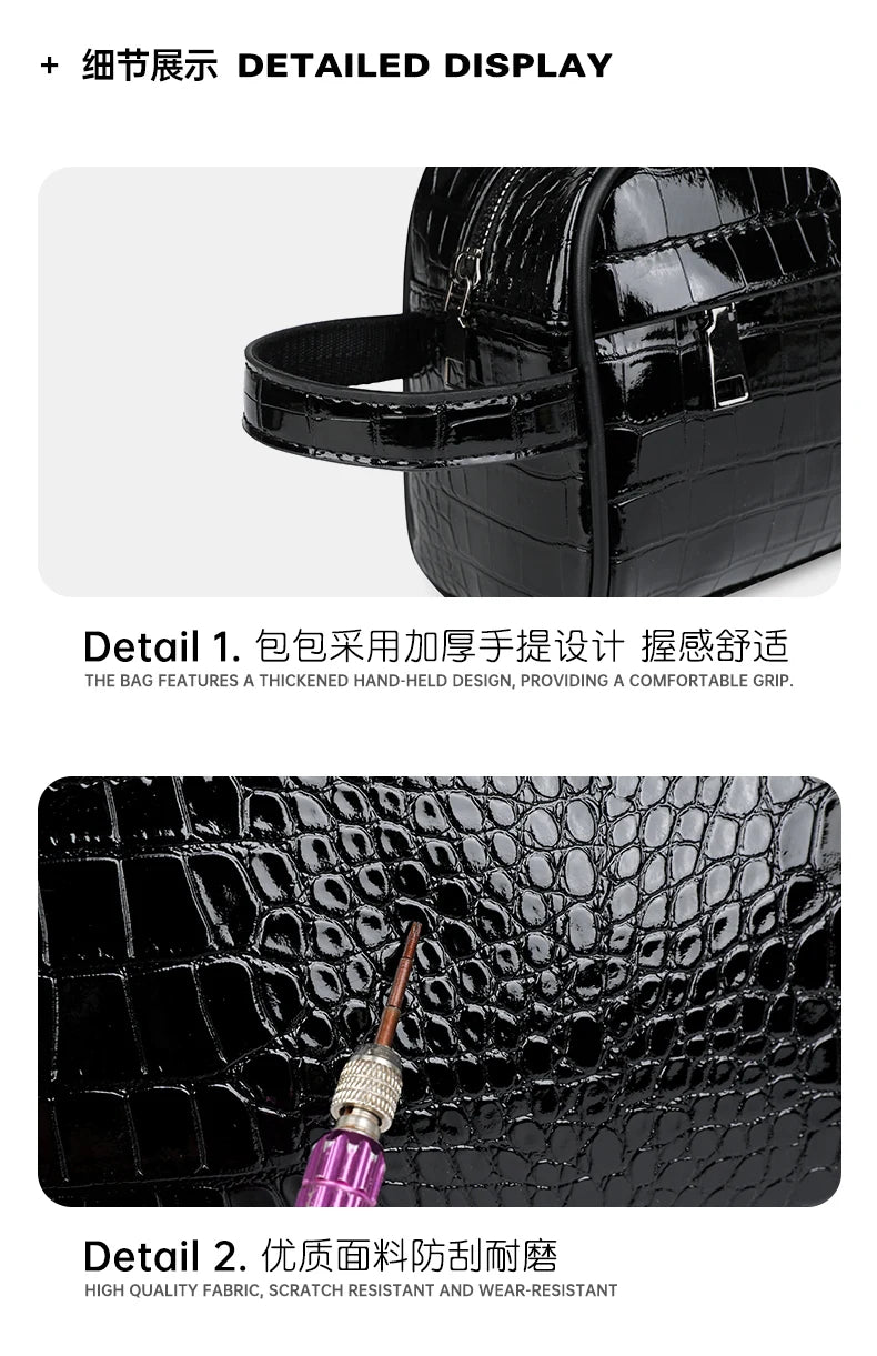Vintage Leather Men's Clutch Bag with Detachable Waist Strap