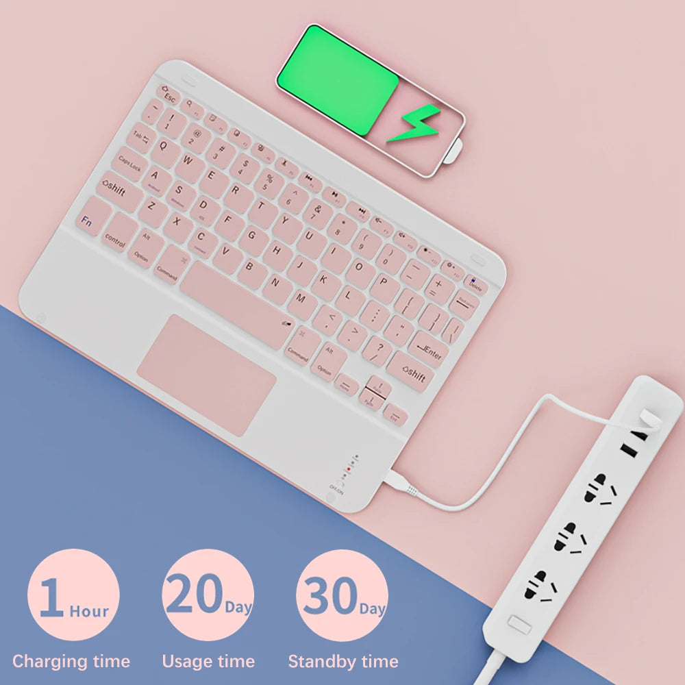 iPad Keyboard Case with Detachable Bluetooth Keyboard and Mouse