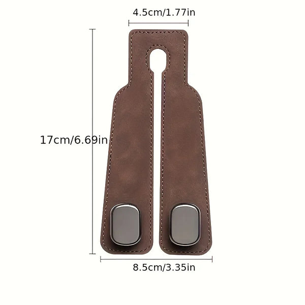 Car Seat Headrest Hook - Premium Leather & ABS