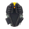 Black and yellow ClipTech Heavy-Duty Drill Holster with belt hub shown in various views.