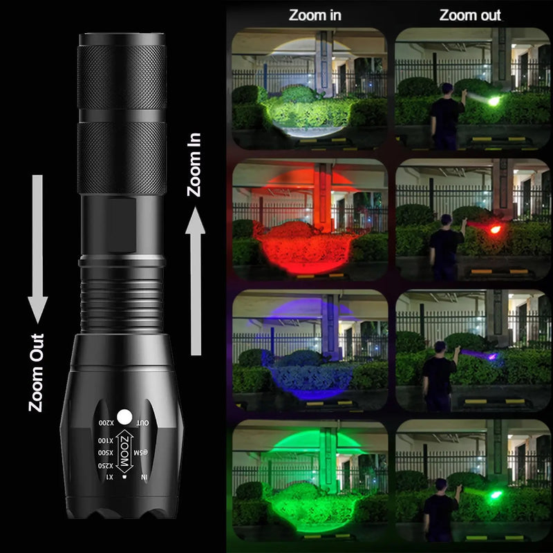 4-in-1 LED-Taschenlampe mit Farbwechsel