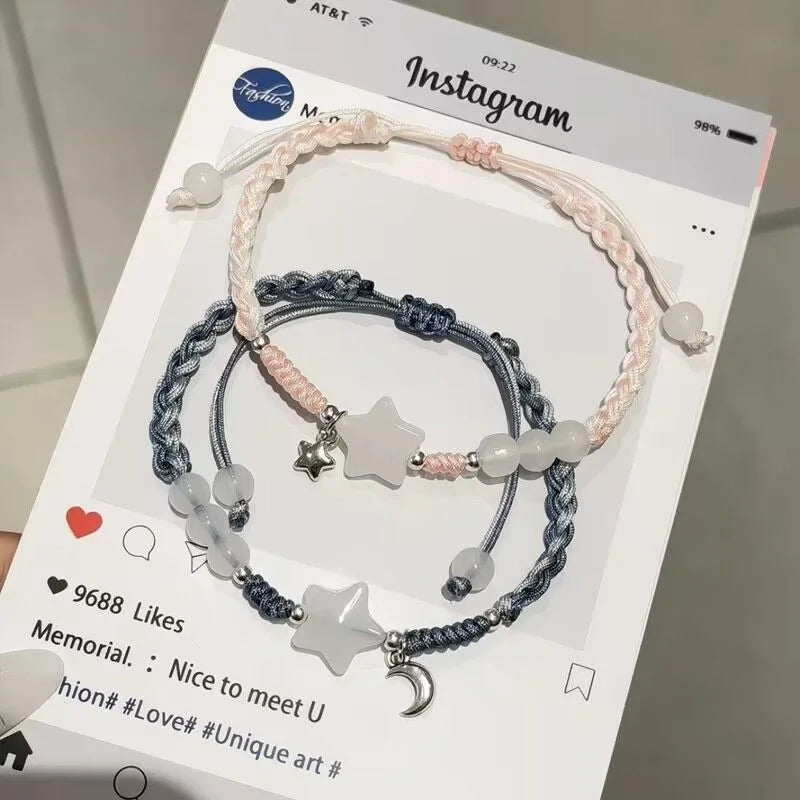 Sterngewebte Armbänder für Paare