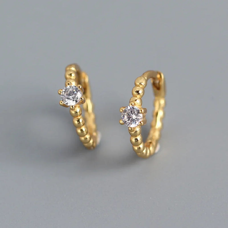 Cubic Zirconia Hoop Earrings