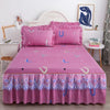 Lace-Trimmed Bed Skirt with Printed Design