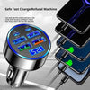 Chargeur auto USB-C 6 ports avec affichage numérique de la tension