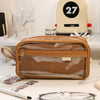 Transparent Double-Sided Pencil Case with Capybara Design