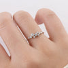Stackable Moissanite Cluster Ring