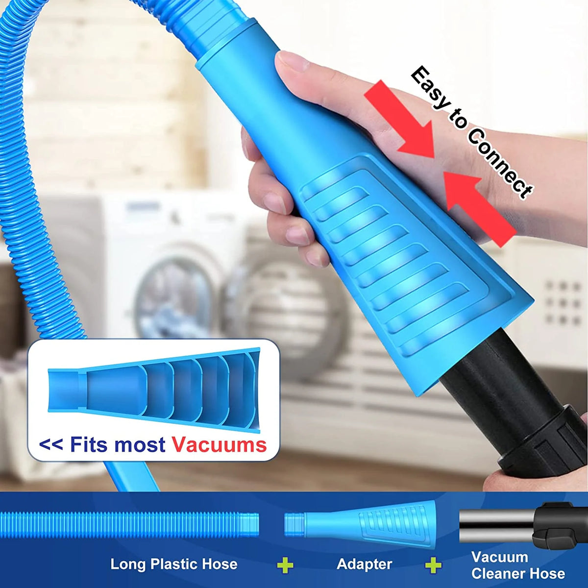 Dryer Vent Cleaning Kit with Vacuum Hose Attachment
