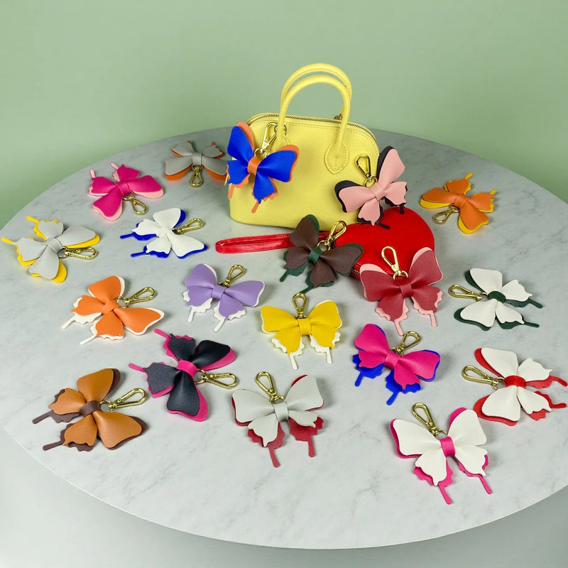 PU Leather Butterfly Bag Charm