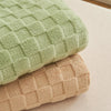 Lilac Checkered Fleece Throw Blanket – Soft & Cozy
