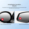 360° Rotating Car Blind Spot Mirrors with Suction Cup Mount