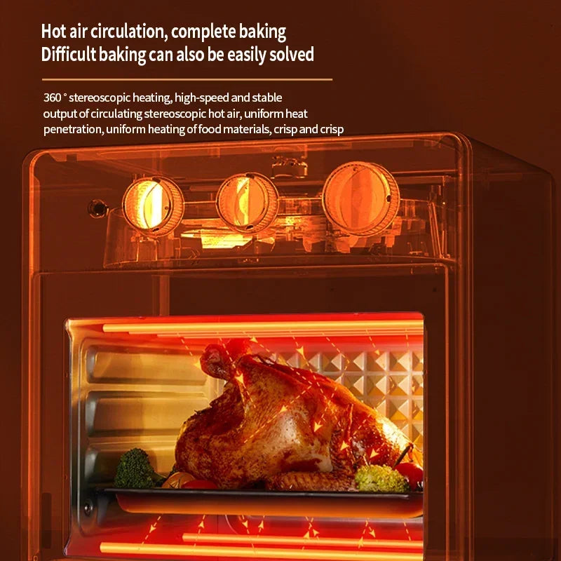 26L Large-Capacity Electric Air Fryer Oven with Viewing Window