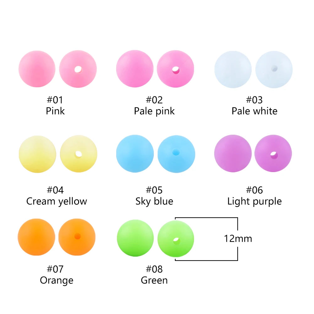 Glow-in-the-Dark Silicone Beads for Jewelry Making