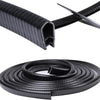 Black U-shaped rubber edge trim with a metal core for vehicle doors and boats