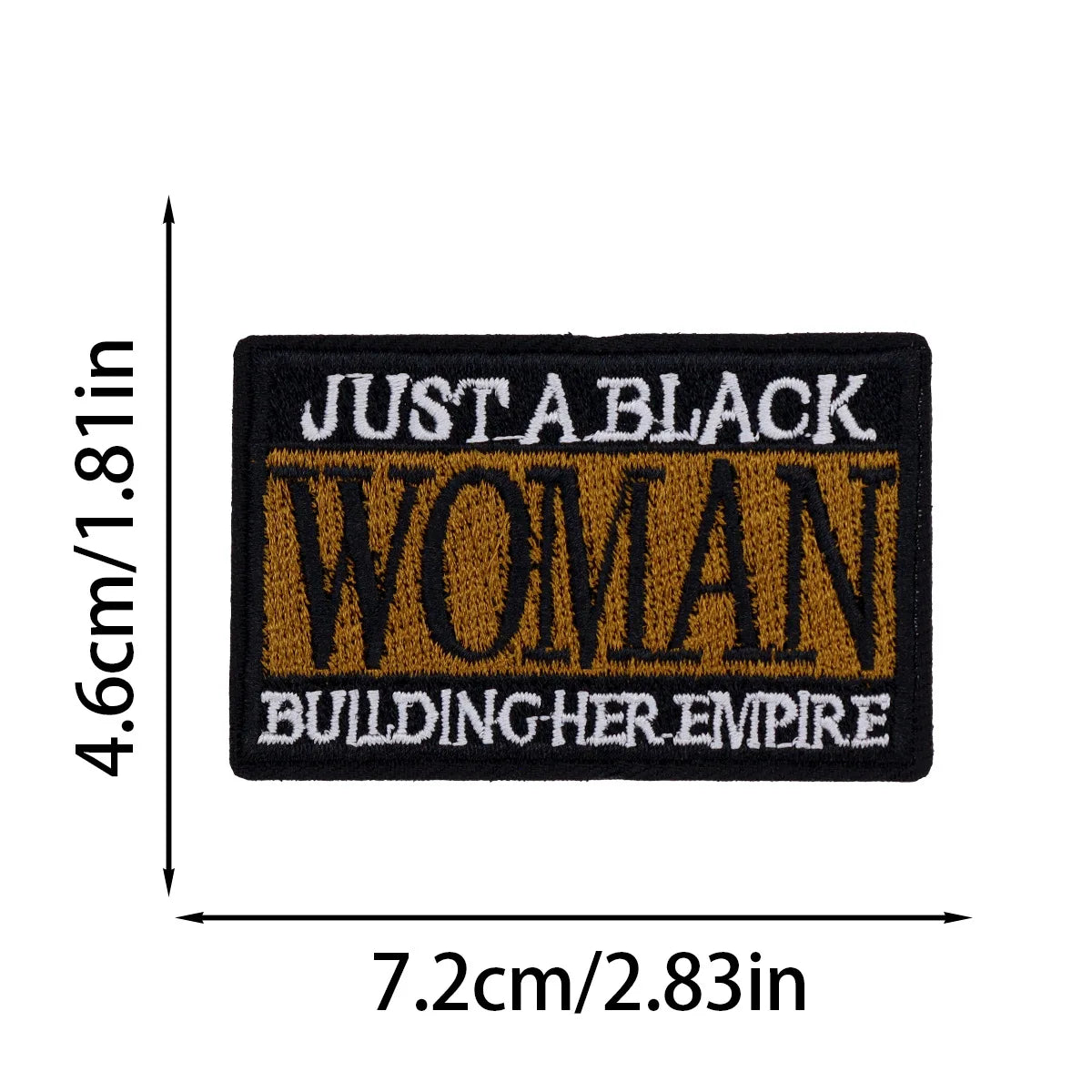 Embroidered Iron-On Patch – Stylish Black Queen Design