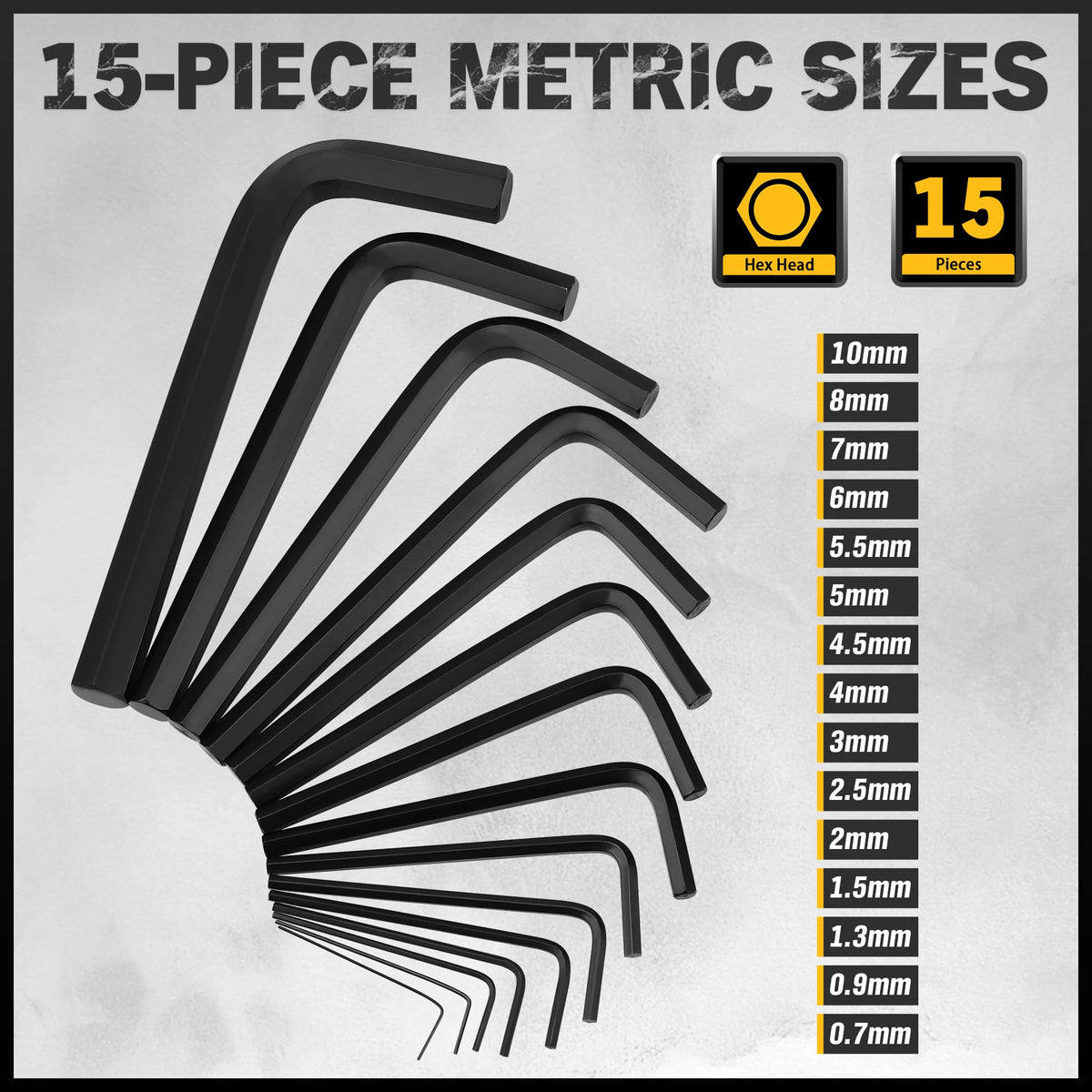 41-Piece Hex and Torx Key Set with Ratchet Handle and Storage Case
