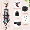 Hand-Painted Hummingbird Metal Wind Chime for Garden & Patio