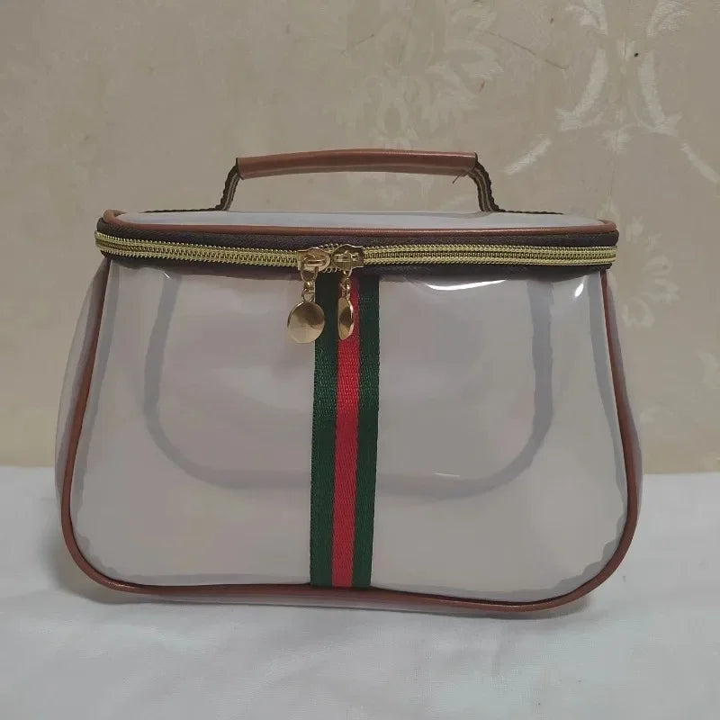 Clear Waterproof PVC Cosmetic Bag with Handle