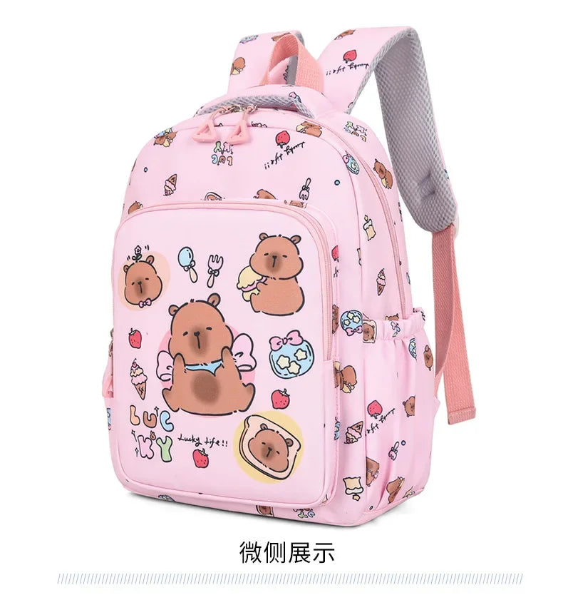 Capybara Cartoon Backpack Set for Kids