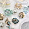 Beach-Themed Shoe Charms Set - 16 Pieces