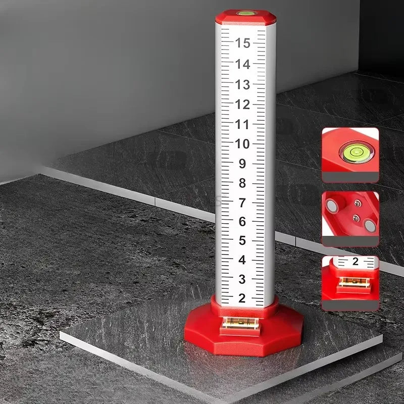 Magnetic Ceiling and Tile Leveling Ruler with Bubble Level