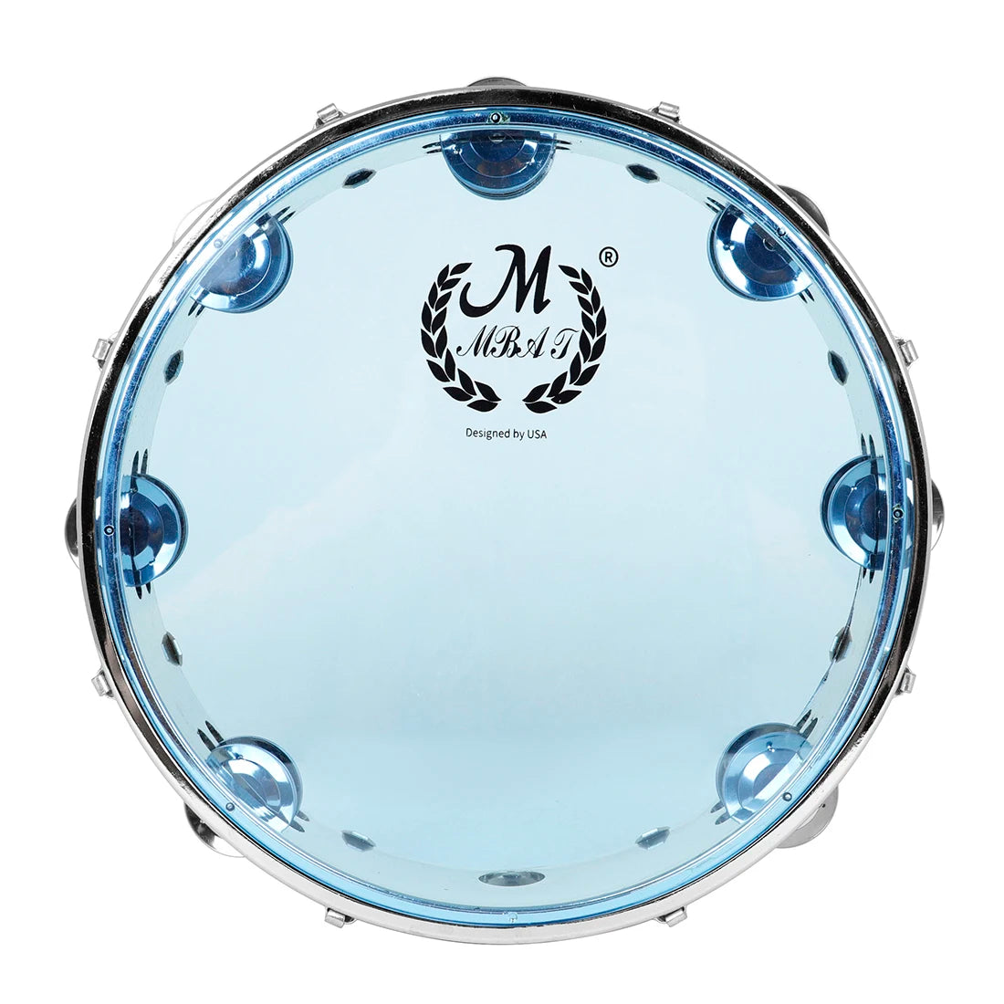 Self-Tuning Double Row Tambourine with Stainless Steel Jingles