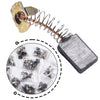 A metal brush assortment kit featuring a coiled wire and several carbon brushes in plastic packaging.